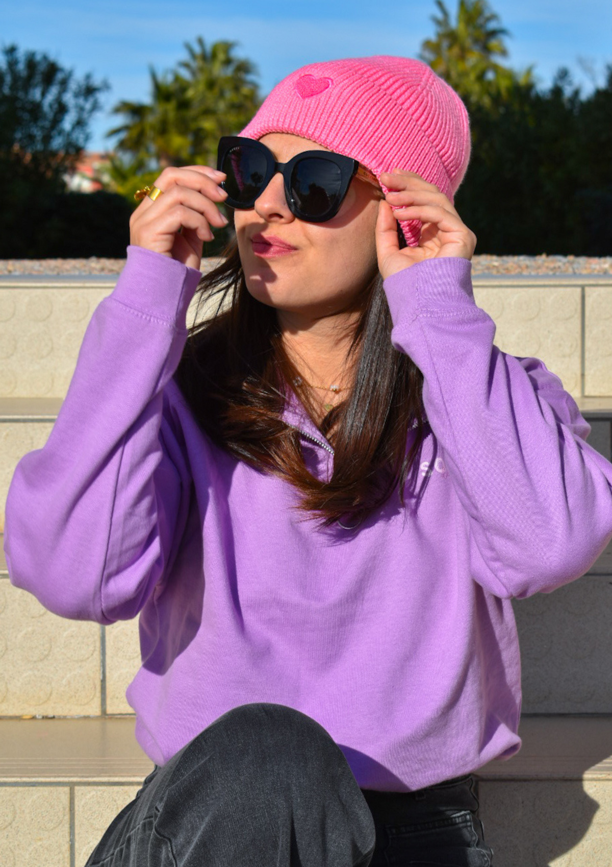 Sweat zippé SOLEIL DE MON COEUR