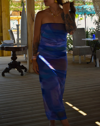 Robe bustier violette