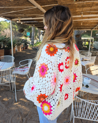 Gilet crochet blanc PRÉ-COMMANDE