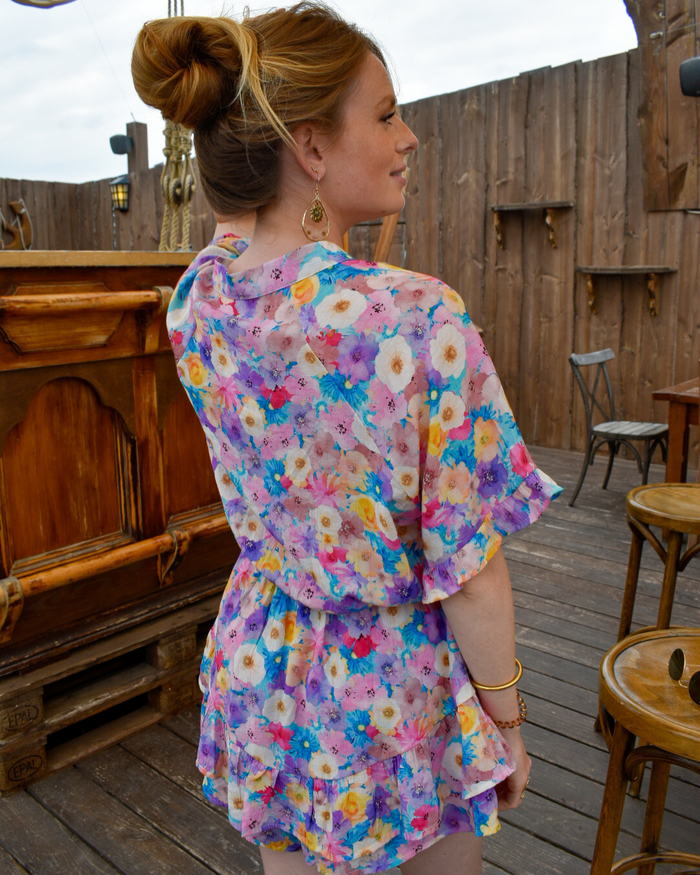 Combishort fleur Pré commande