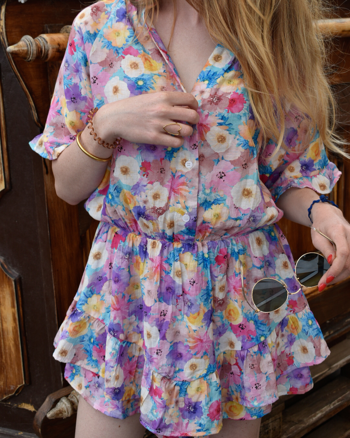 Combishort fleur Pré commande