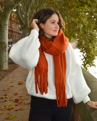 Écharpe terracotta