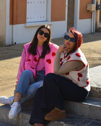 Gilet sans manches cœur rose pré-commande