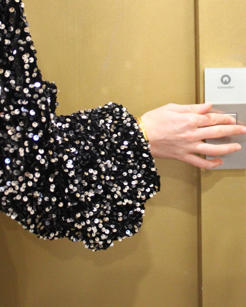 Top asymétrique sequin
