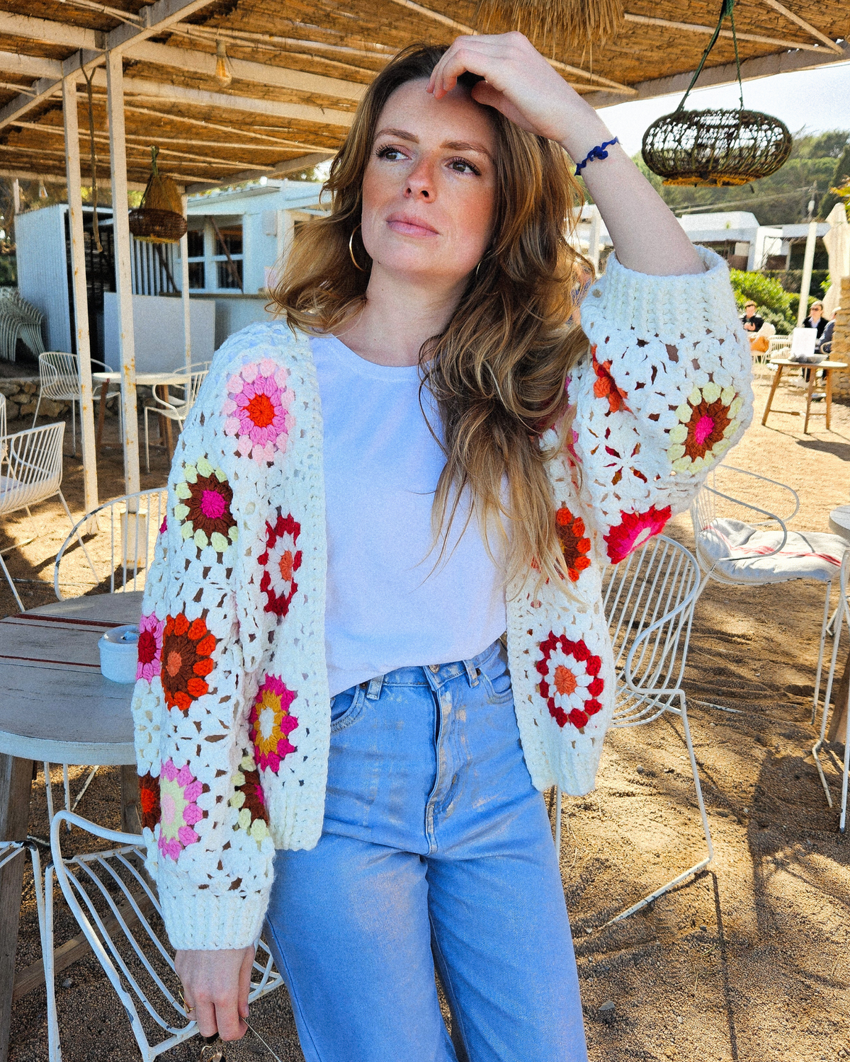 Gilet crochet blanc PRÉ-COMMANDE