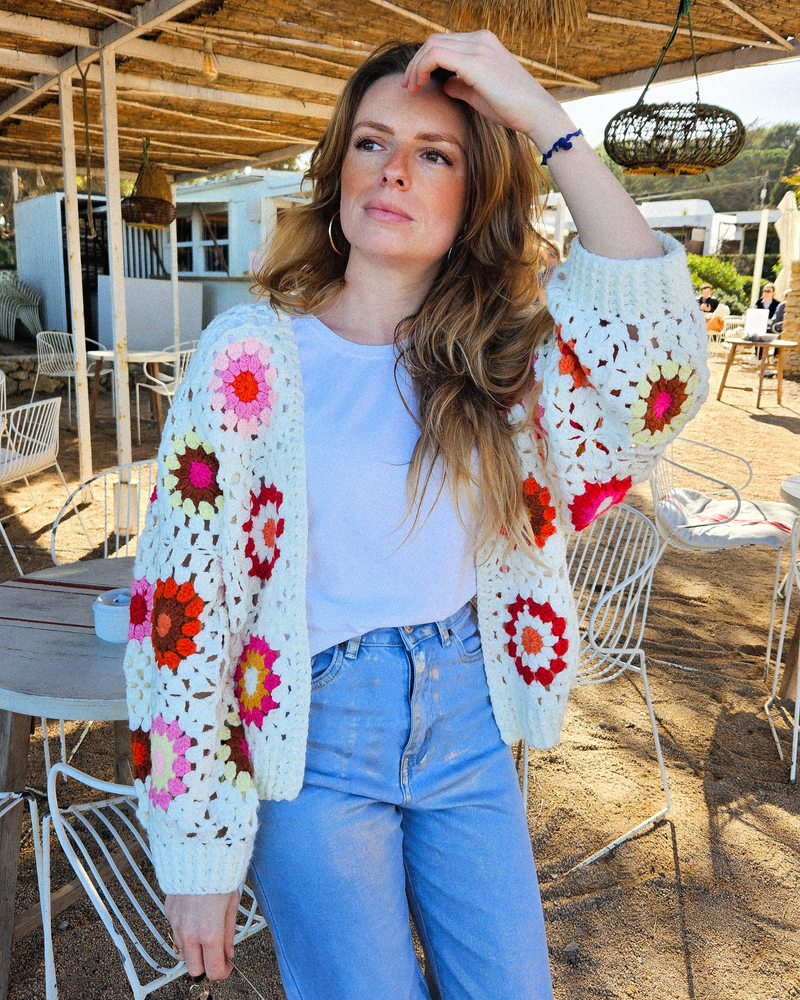 Gilet crochet blanc PRÉ-COMMANDE