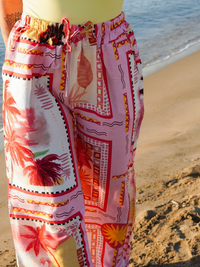 Pantalon imprimé palmiers