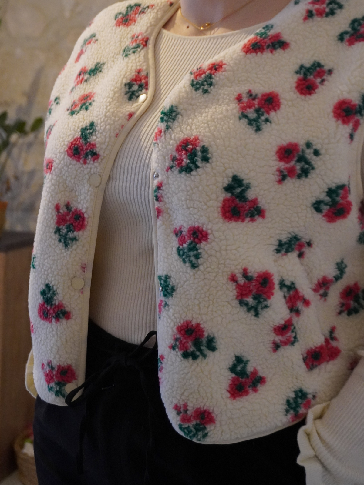 Gilets sans manches fleurs