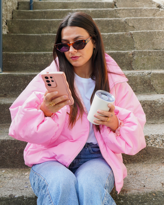 Veste coupe-vent rose