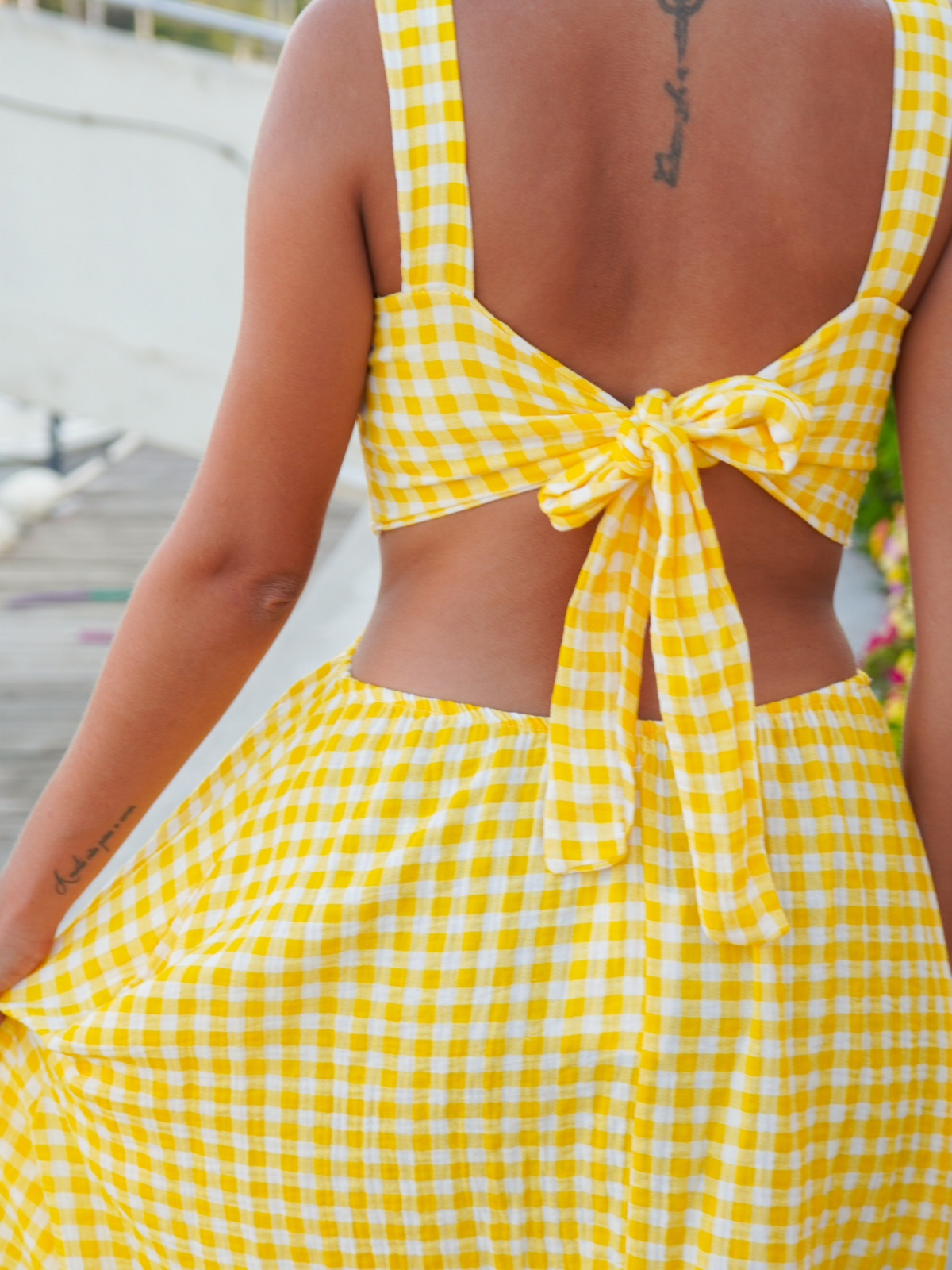 Robe vichy jaune
