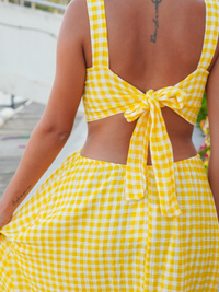 Robe vichy jaune