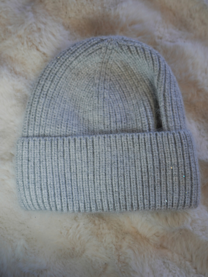Bonnet paillette gris