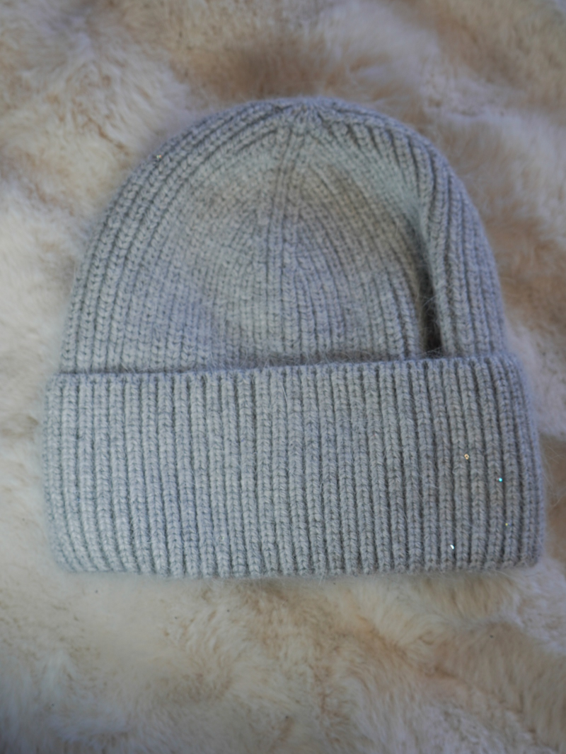 Bonnet paillette gris