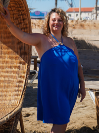 Robe coquillage bleu roi