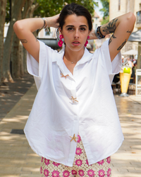 Chemise broche blanche