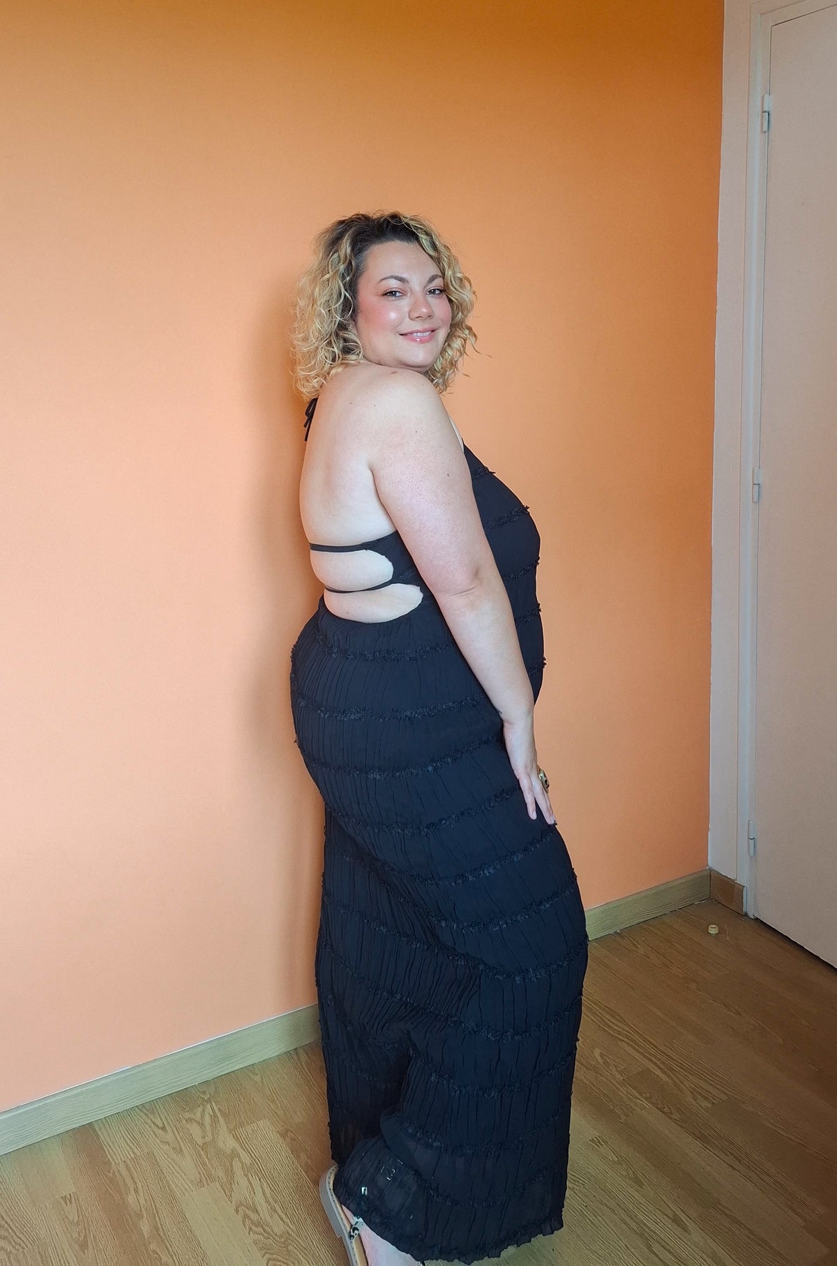 Robe longue écru