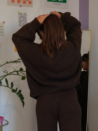 Pull gilet nœud chocolat