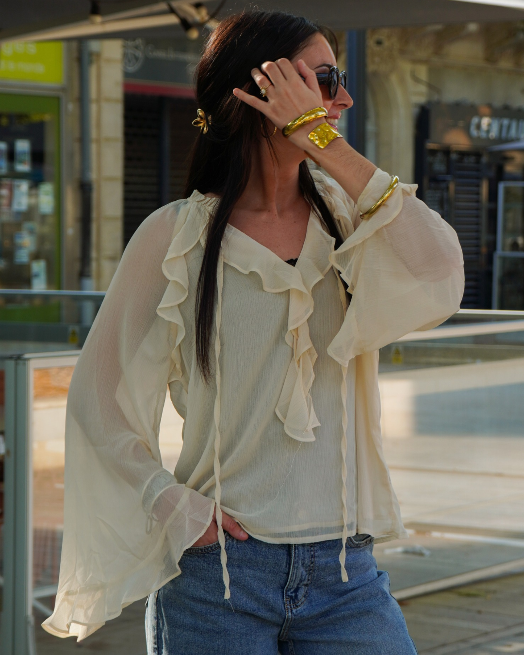 Blouse crème