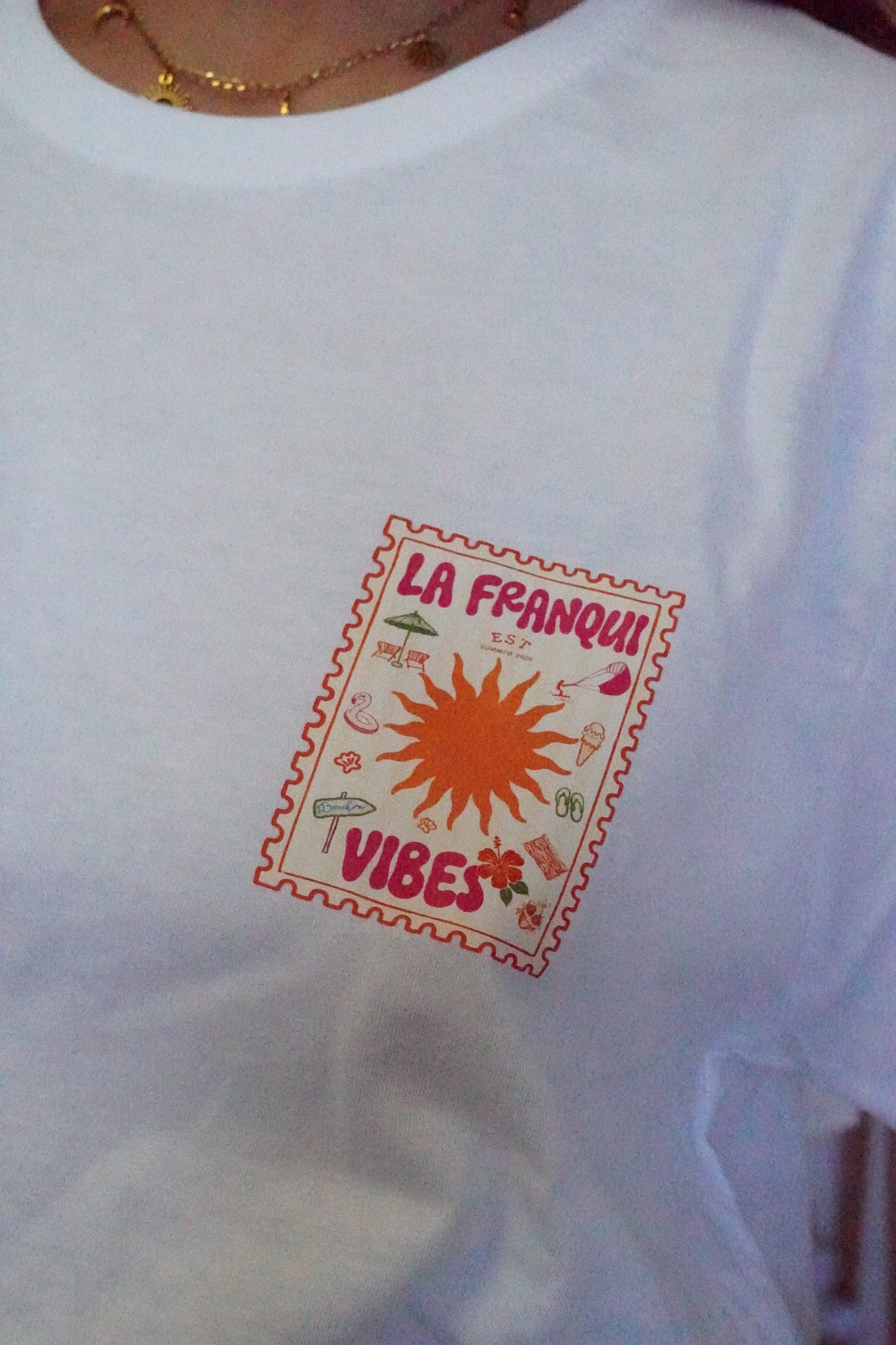 T-shirt LA FRANQUI timbre (💙🩷)