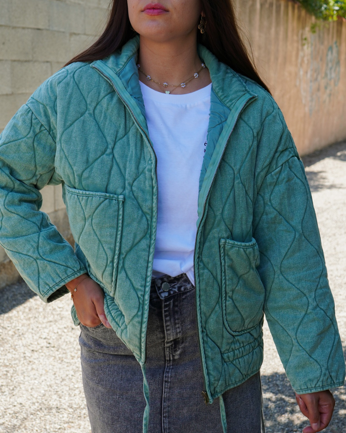 Veste matelassée verte