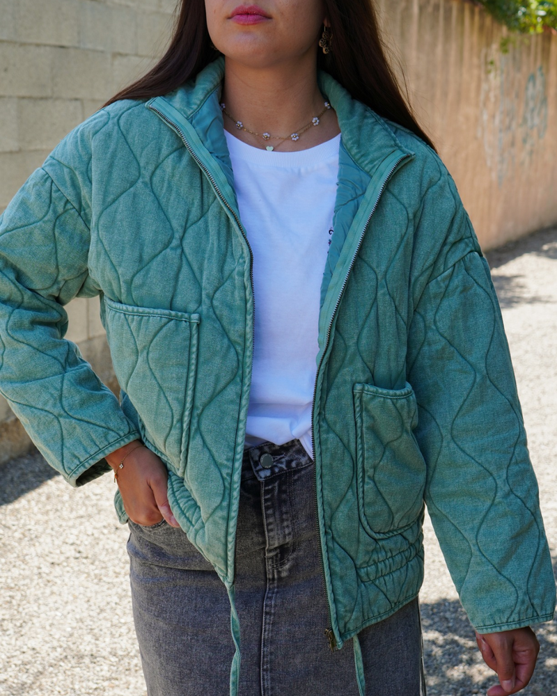 Veste matelassée verte