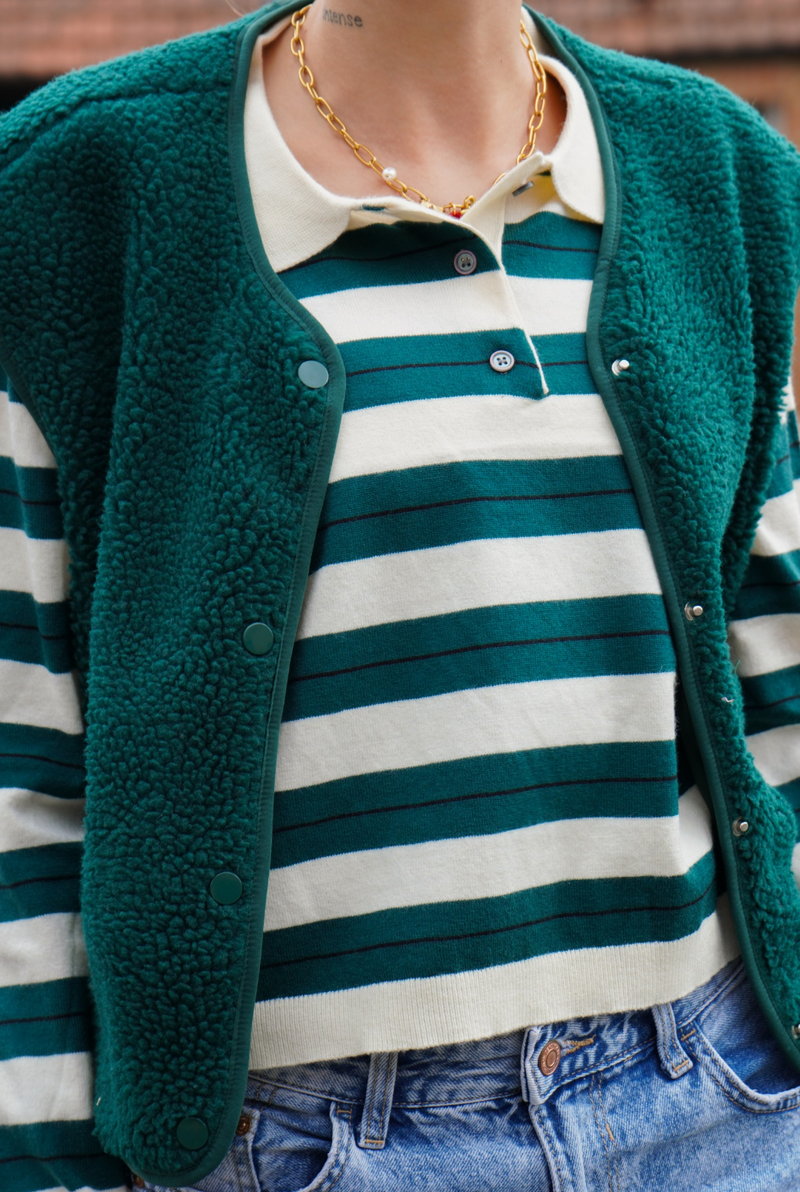 Gilet moumoute vert