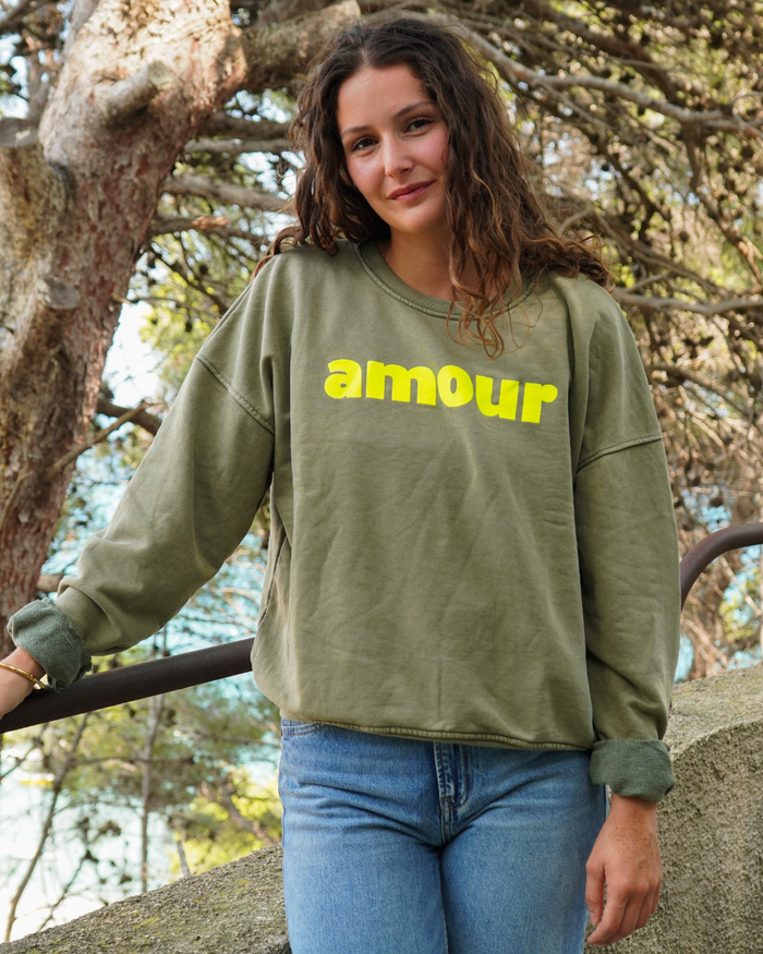 Sweat amour kaki