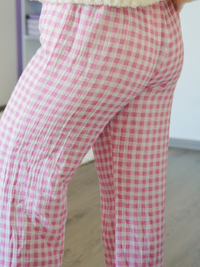 Pantalon vichy rose