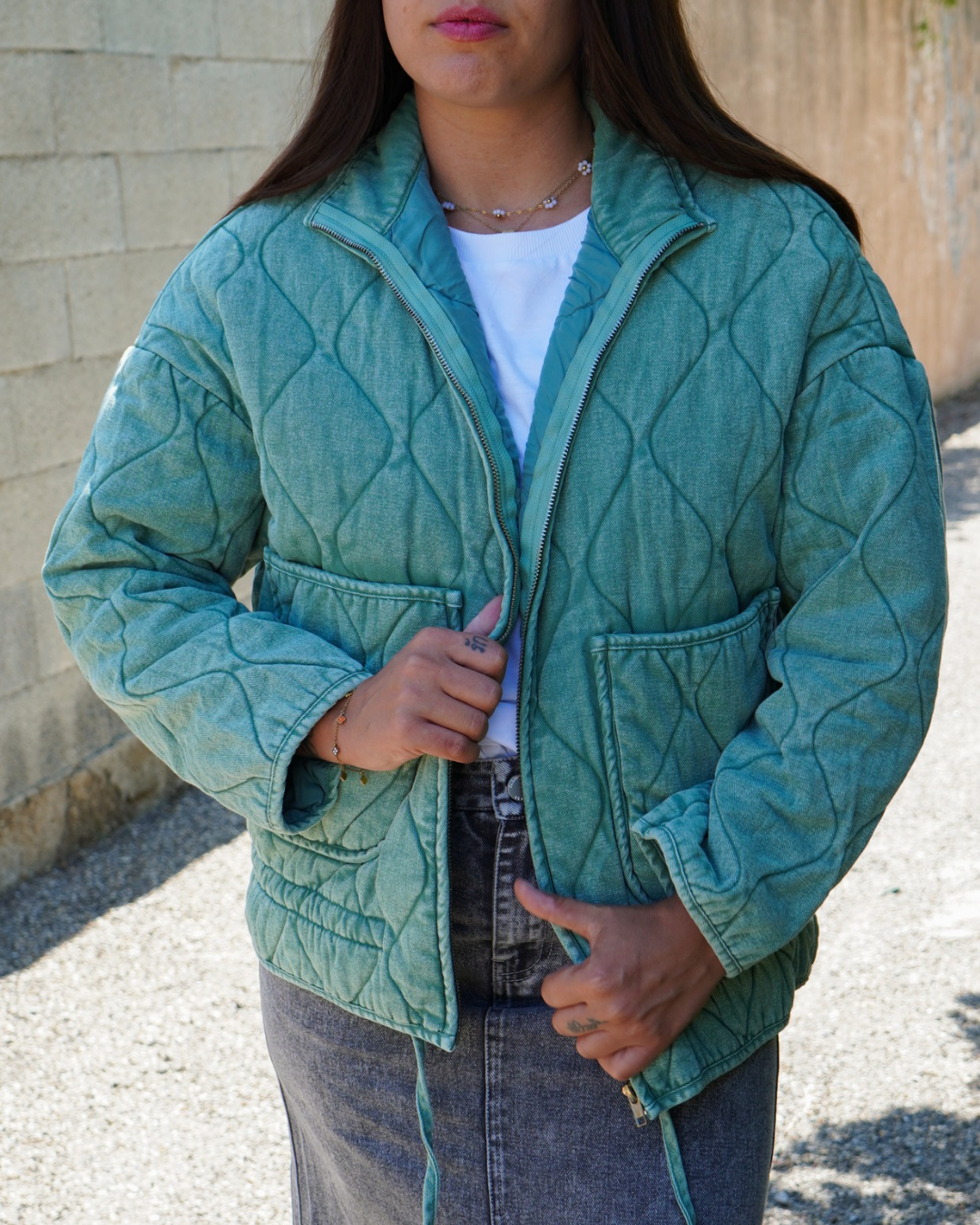 Veste matelassée verte