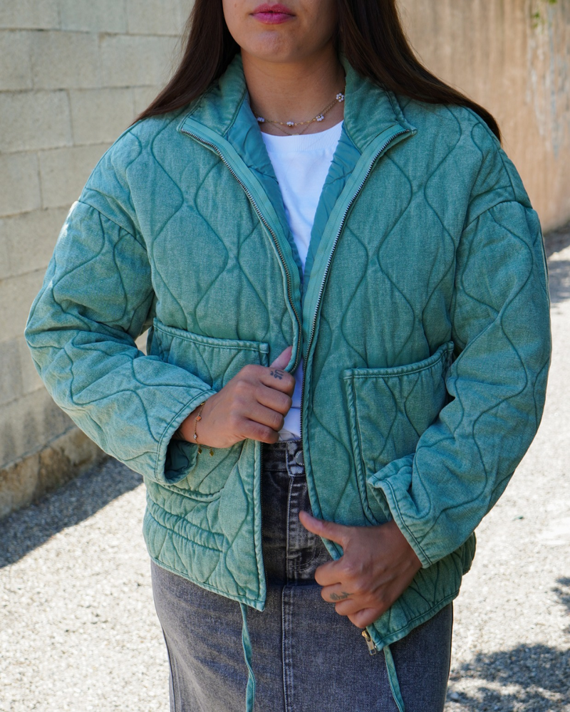 Veste matelassée verte