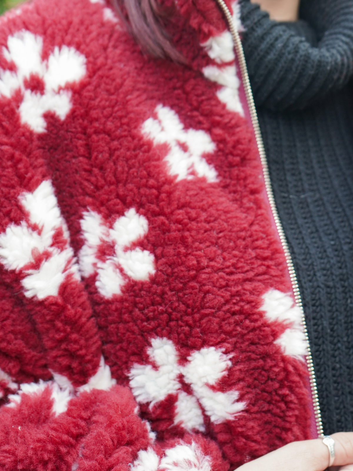 Polaire zippé bordeaux pré-commande