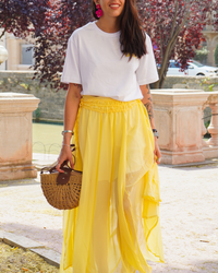 Jupe longue jaune