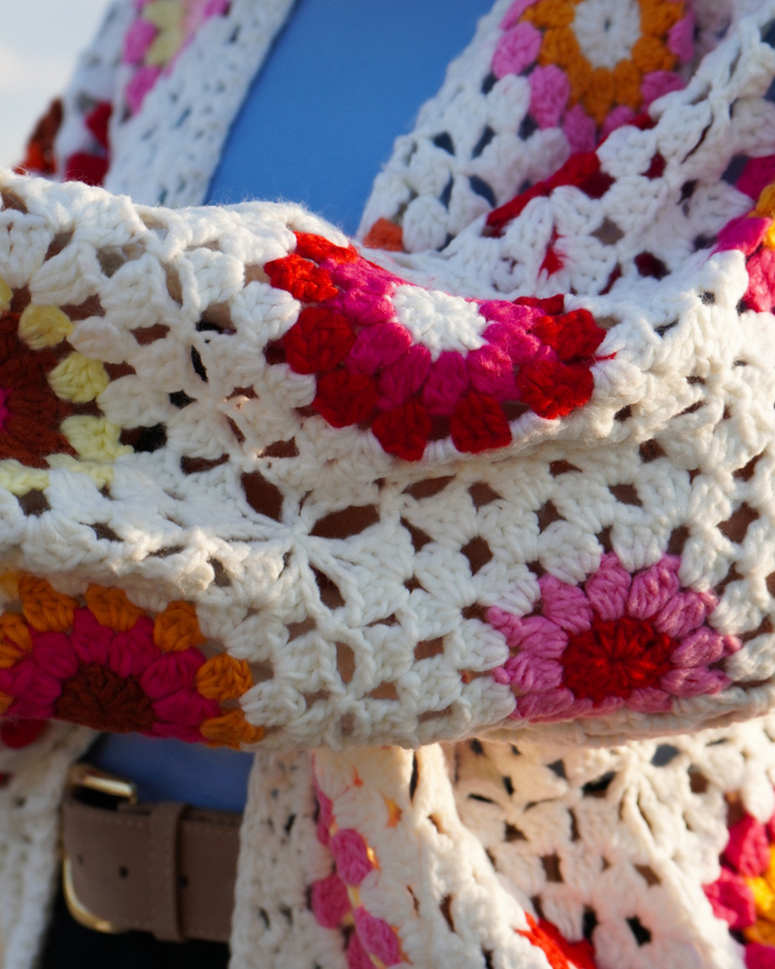 Gilet crochet blanc PRÉ-COMMANDE