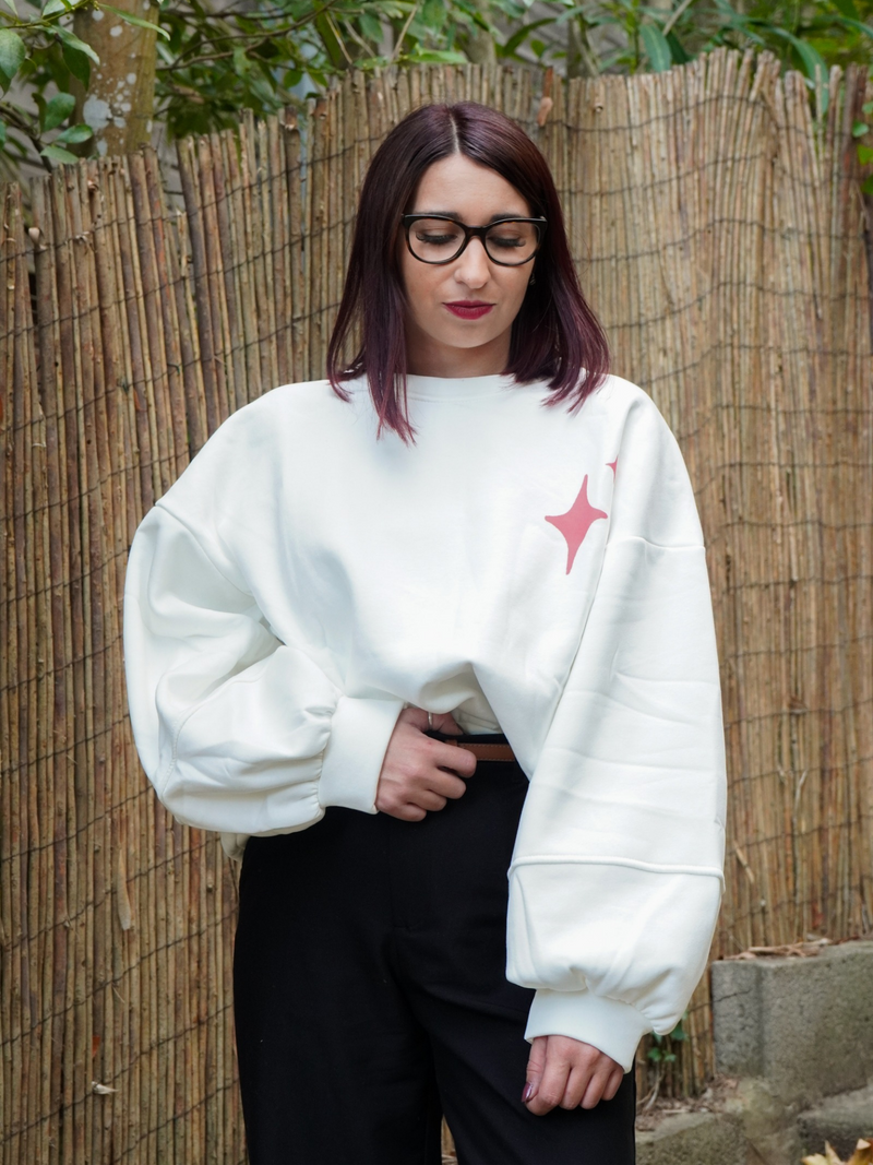 Sweat "Mas amor por favor" blanc