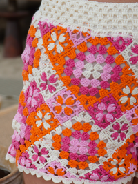 Short crochet orange