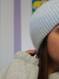 Bonnet paillette gris