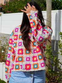 Top crochet coloré