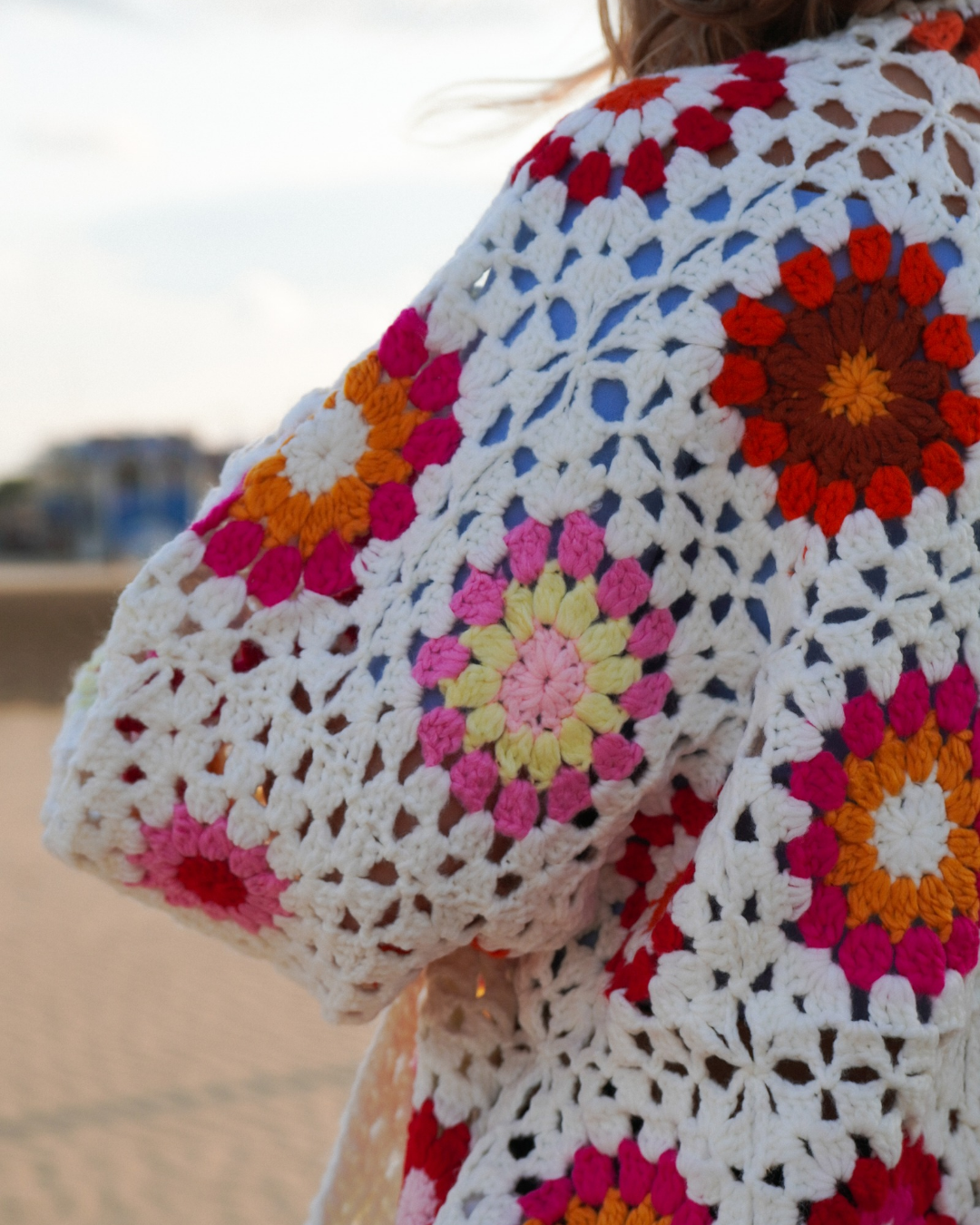Gilet crochet blanc PRÉ-COMMANDE