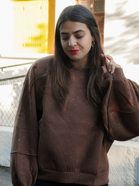 Sweat pailleté chocolat