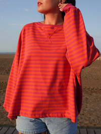Marinière rose et orange
