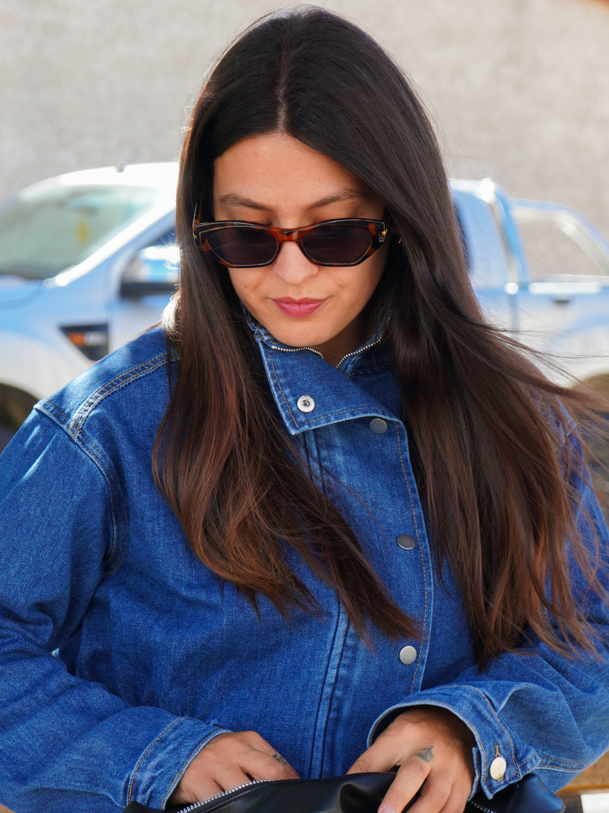 Veste en jean foncé