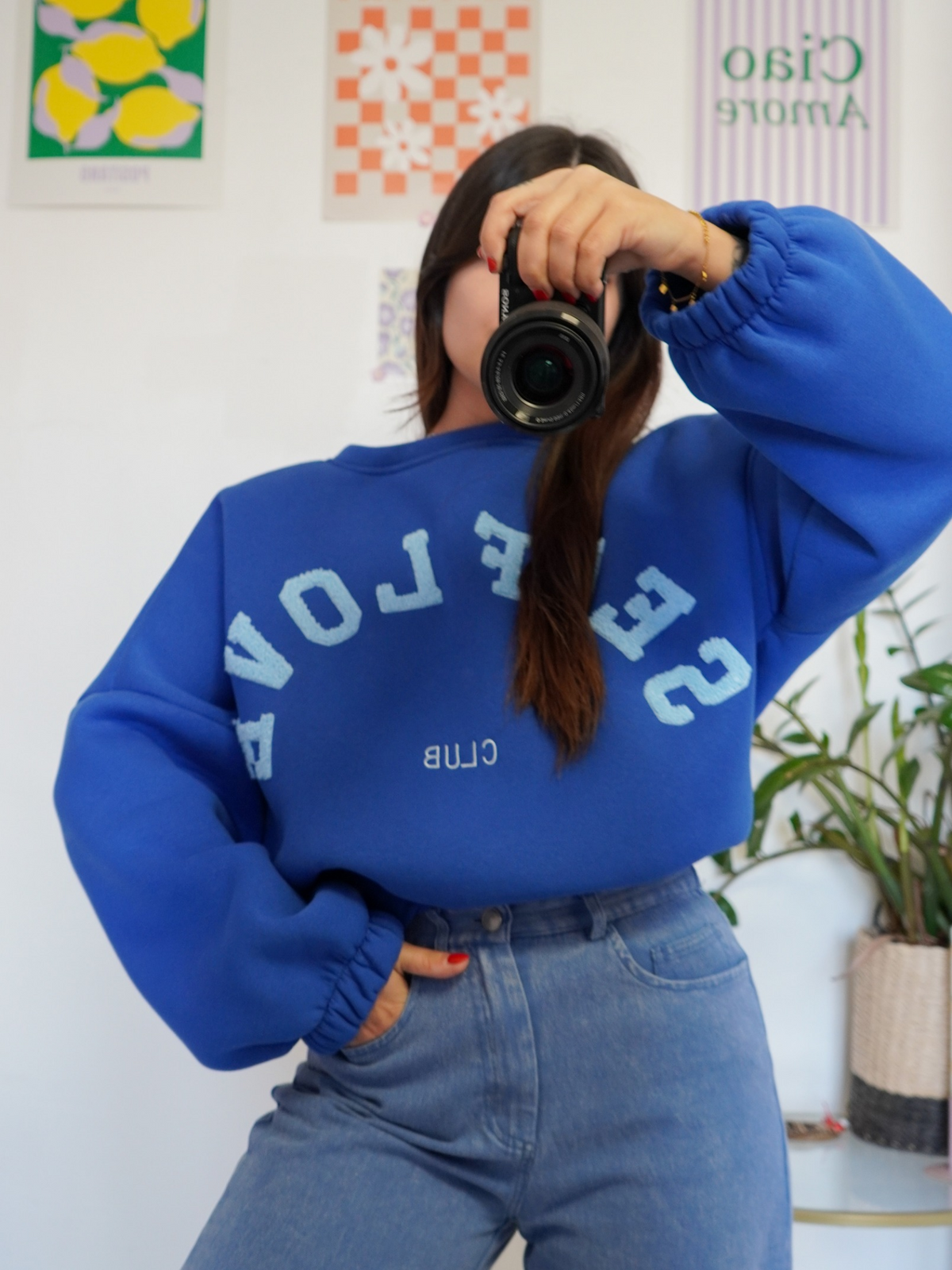 Sweat Self Love bleu roi