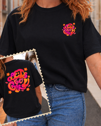 T-shirt Let's Go Girl (🤍🖤🩷)