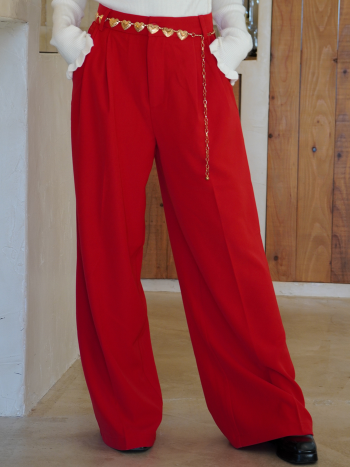 Pantalon classique rouge