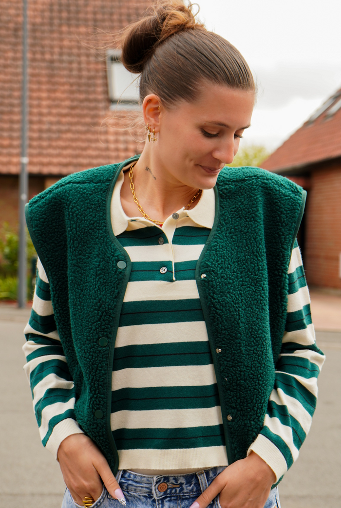 Gilet moumoute vert