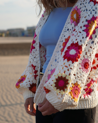 Gilet crochet blanc PRÉ-COMMANDE