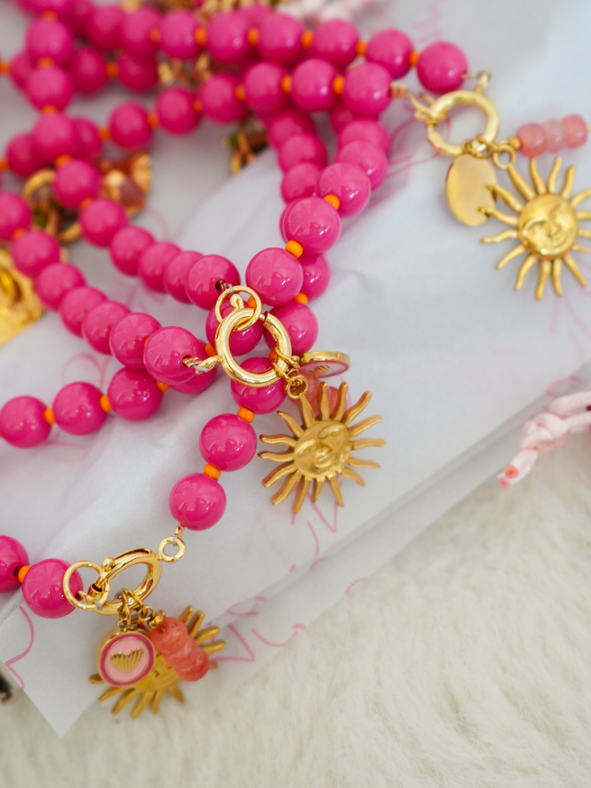 Collier en perles Miyuki soleil