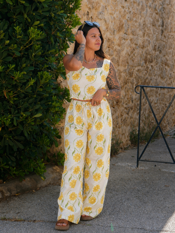 Ensemble fleur jaune précommande
