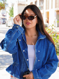 Veste en jean foncé