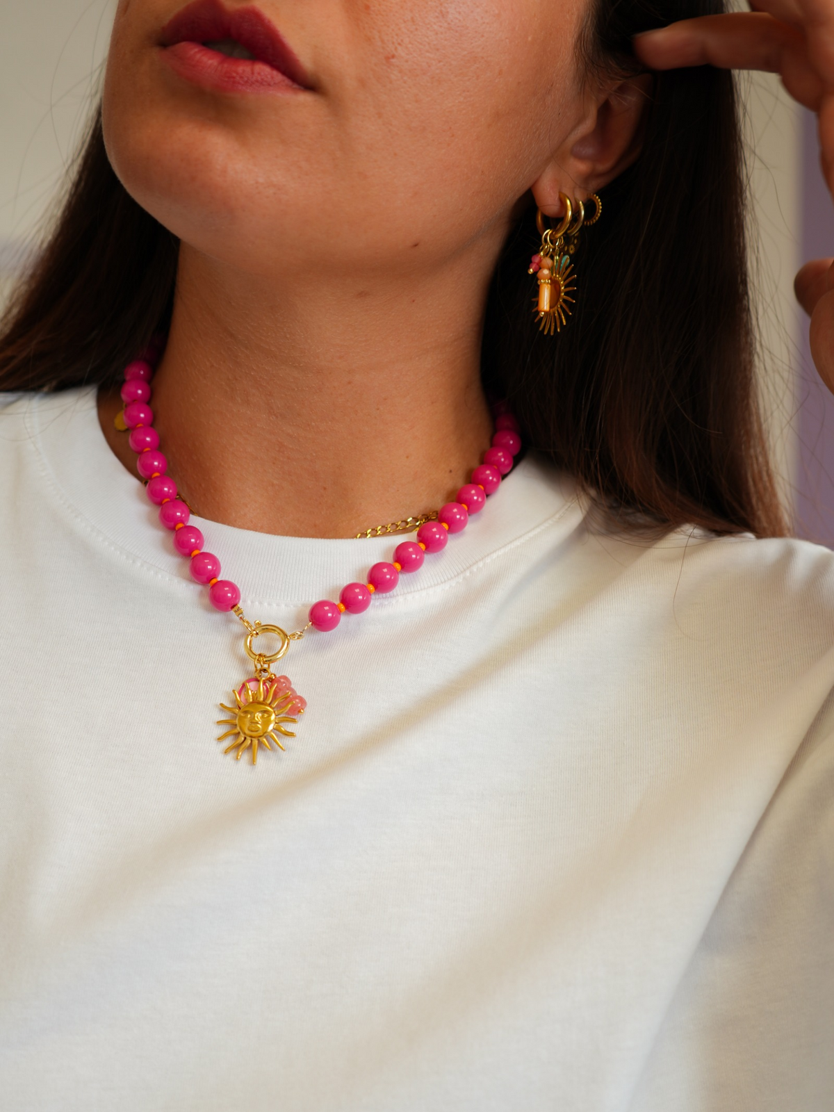 Collier en perles Miyuki soleil